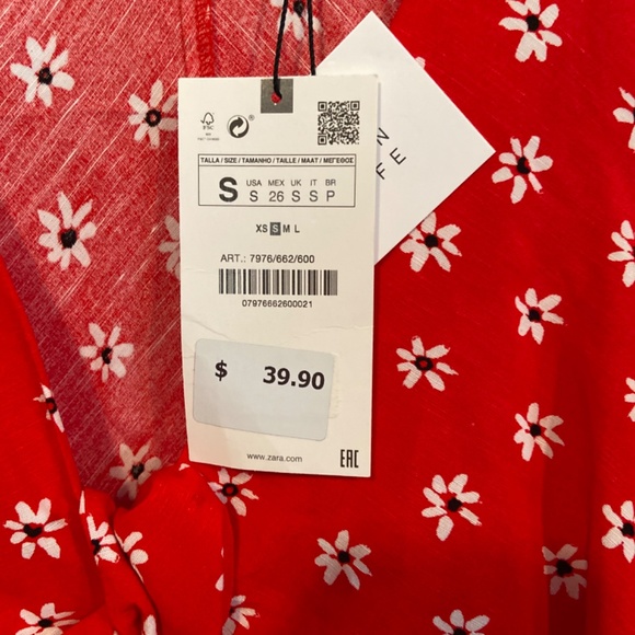 Zara red crop top - Picture 2 of 3